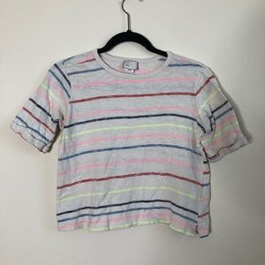Anthropologie Postmark striped crop shirt